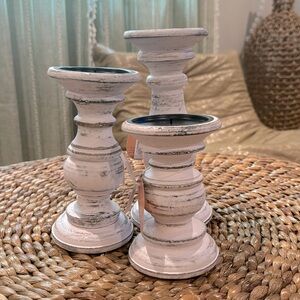 Candle Chargers - white wash